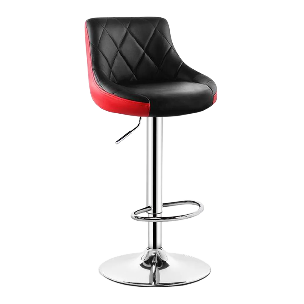 Scaun de bar 2HOME, living, bucatarie, comercial Bistro 3, Negru-Rosu