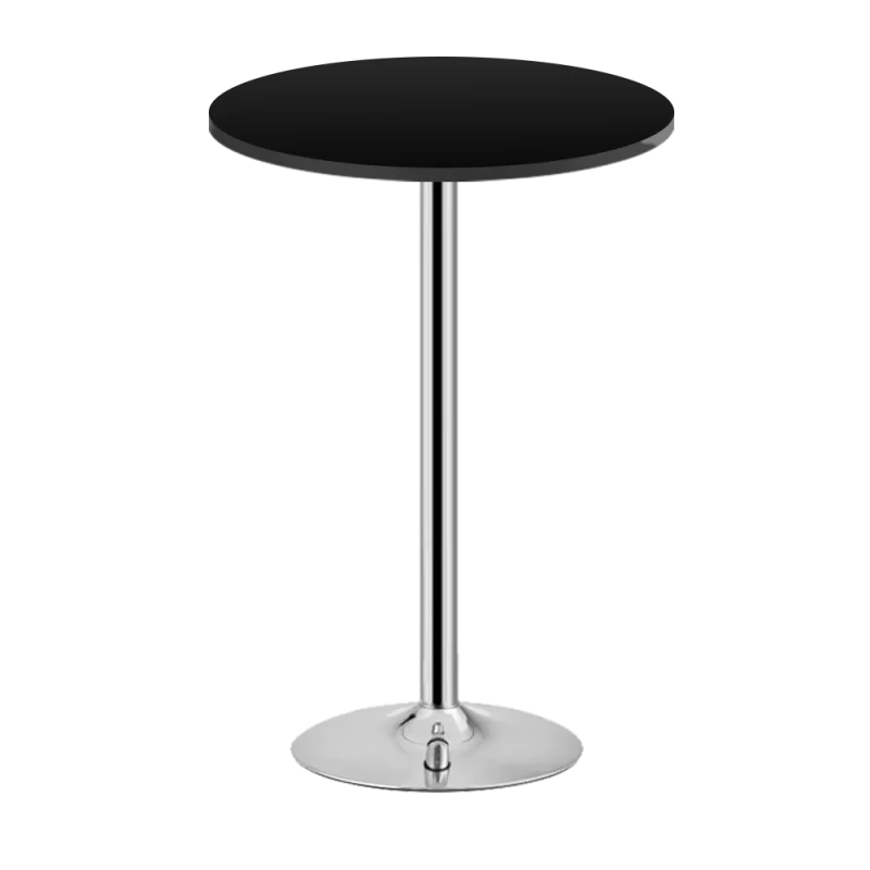Masa de bar 2HOME rotunda, Negru, picior fix, 105cm