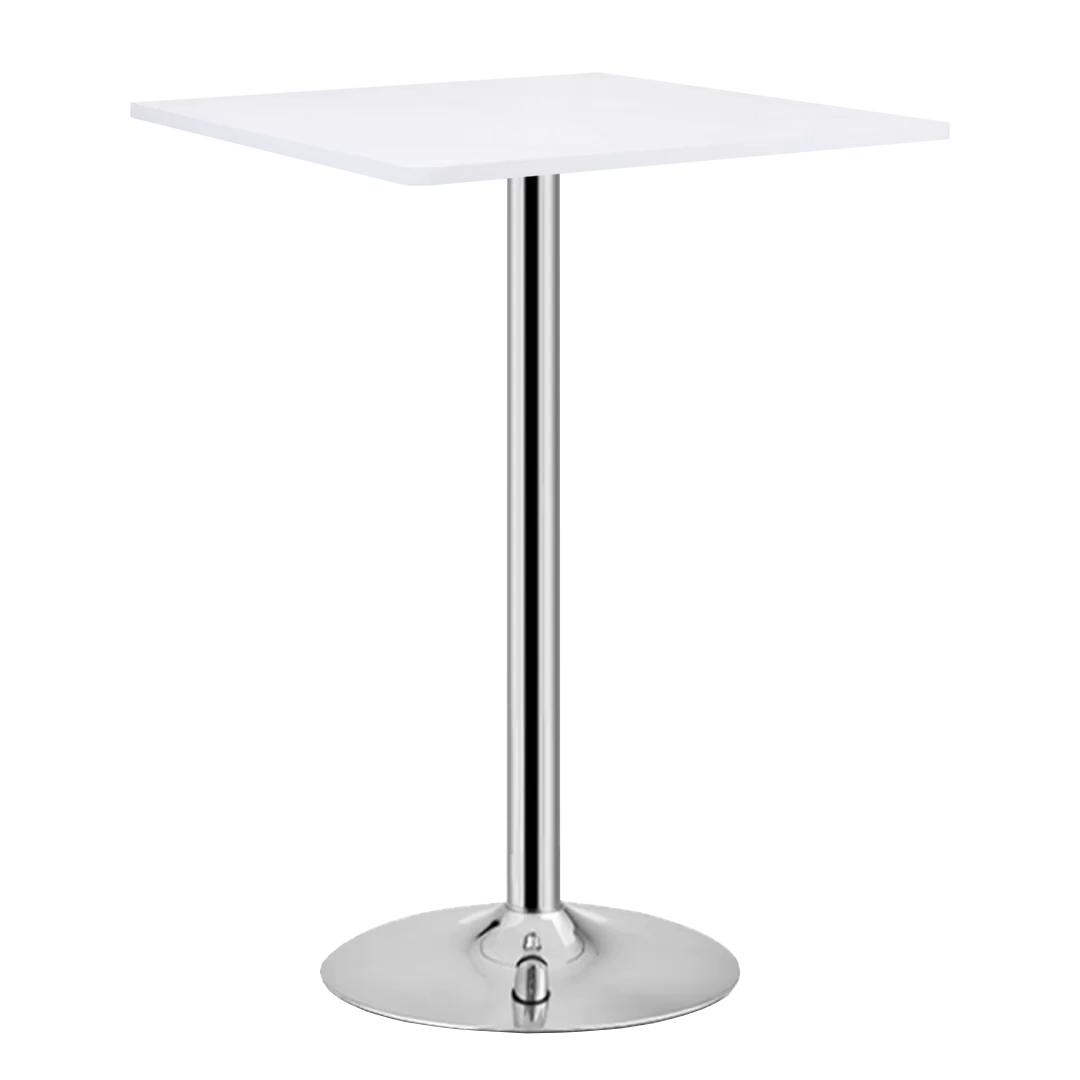 Masa de bar 2HOME Patrata, Alb, picior fix, 105cm