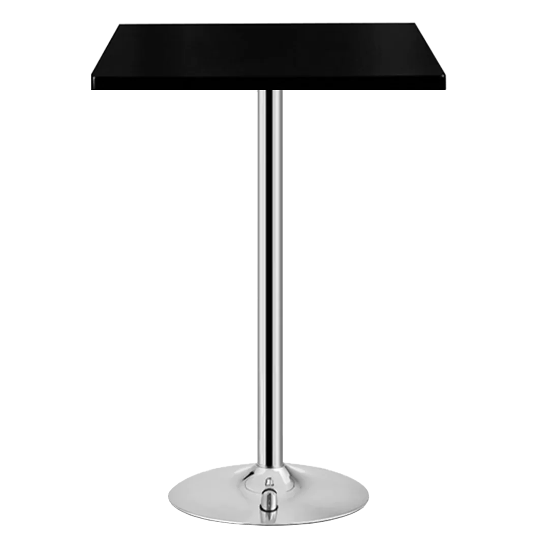 Masa de bar 2HOME Patrata, Negru, picior fix, 105cm