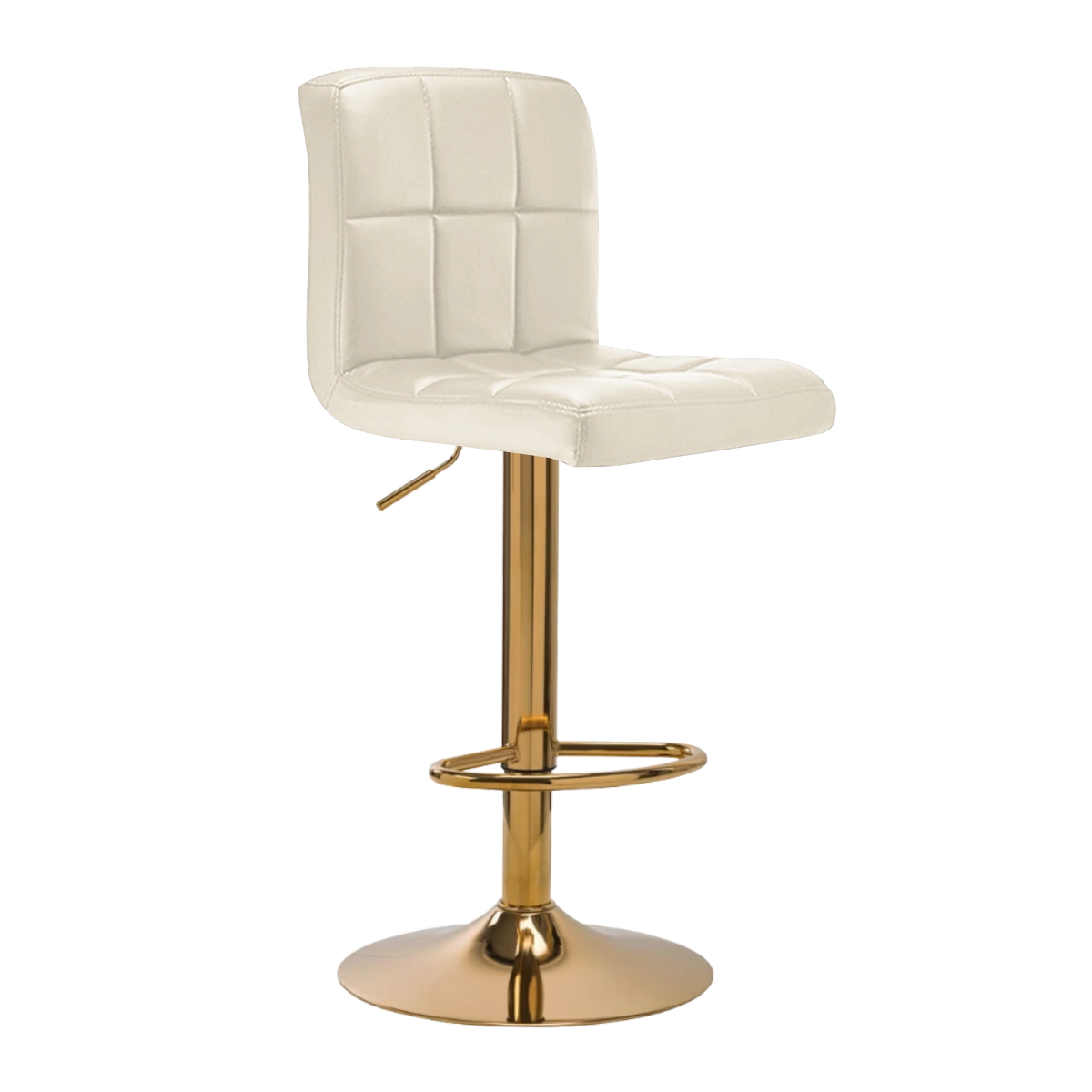 Scaun de bar 2HOME, living, bucatarie, comercial Bistro 9, Crem, Picior Golden