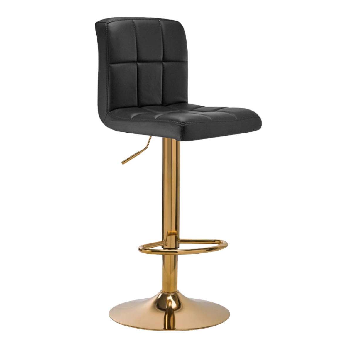 Scaun de bar 2HOME, living, bucatarie, comercial Bistro 9, Negru, Picior Golden