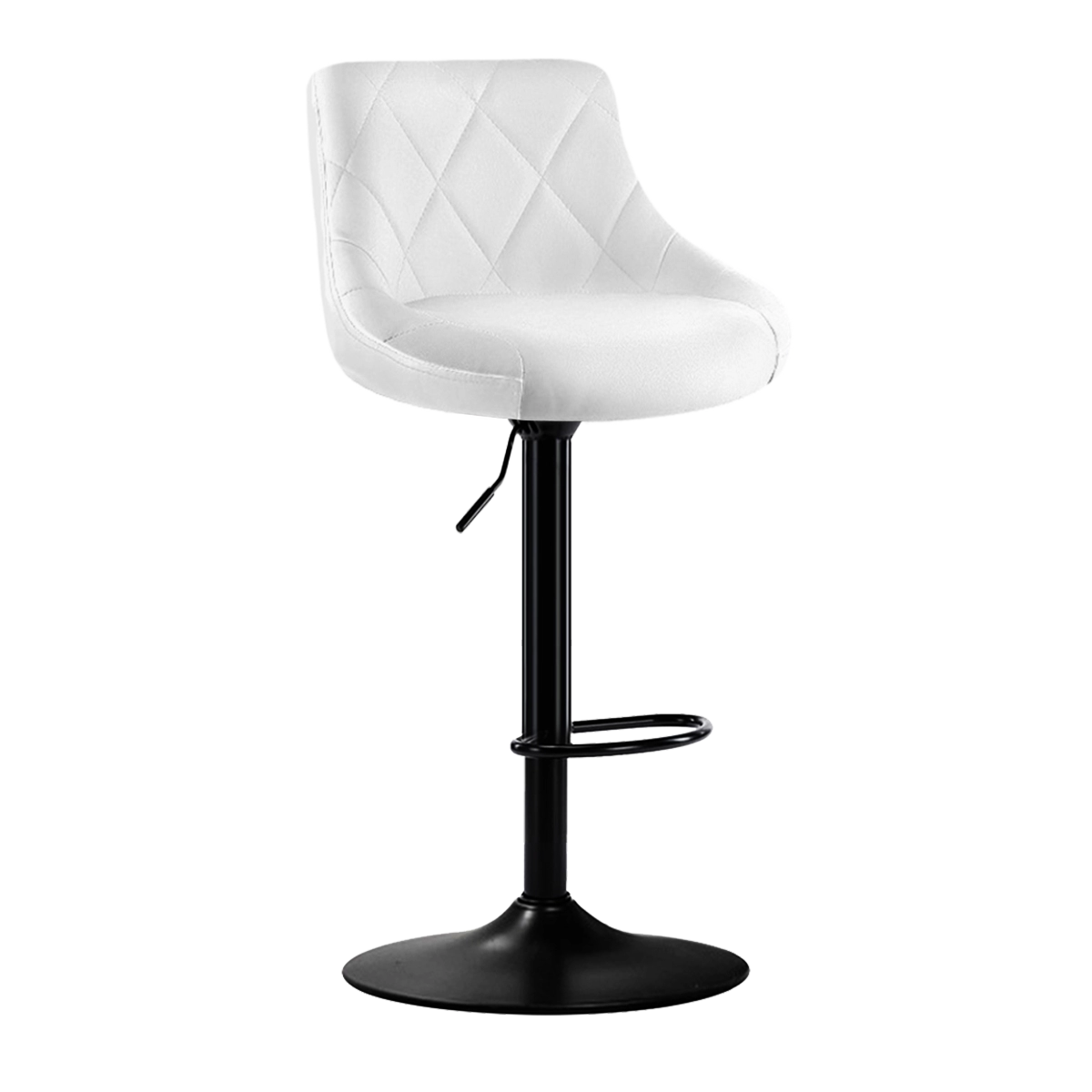 Scaun de bar 2HOME, living, bucatarie, comercial Bistro 3, Alb, Picior negru