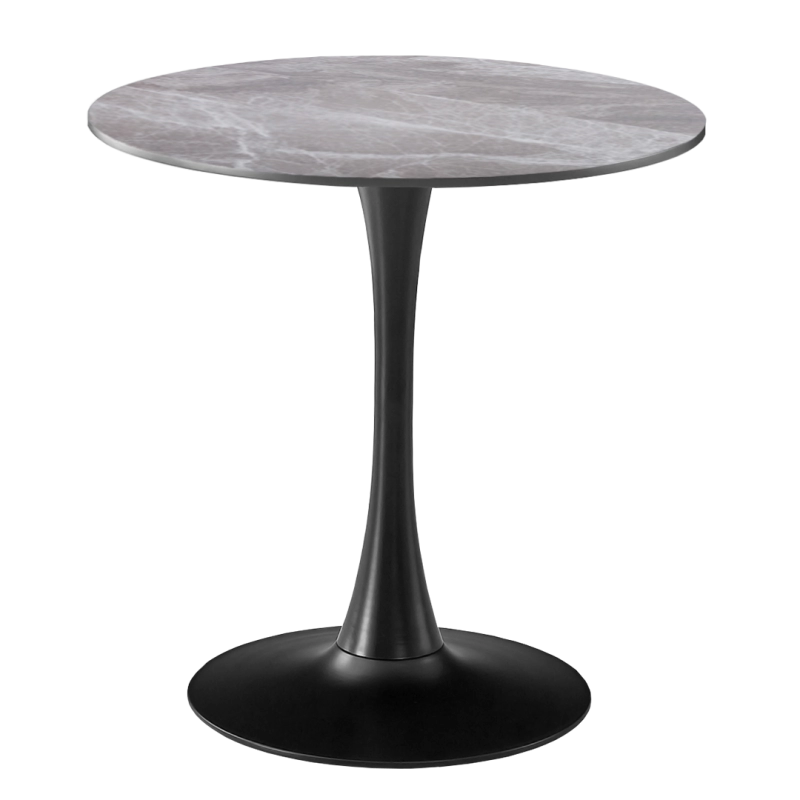 Masa 2HOME still Tulip rotunda, Marble Gri, picior fix, 60*74cm
