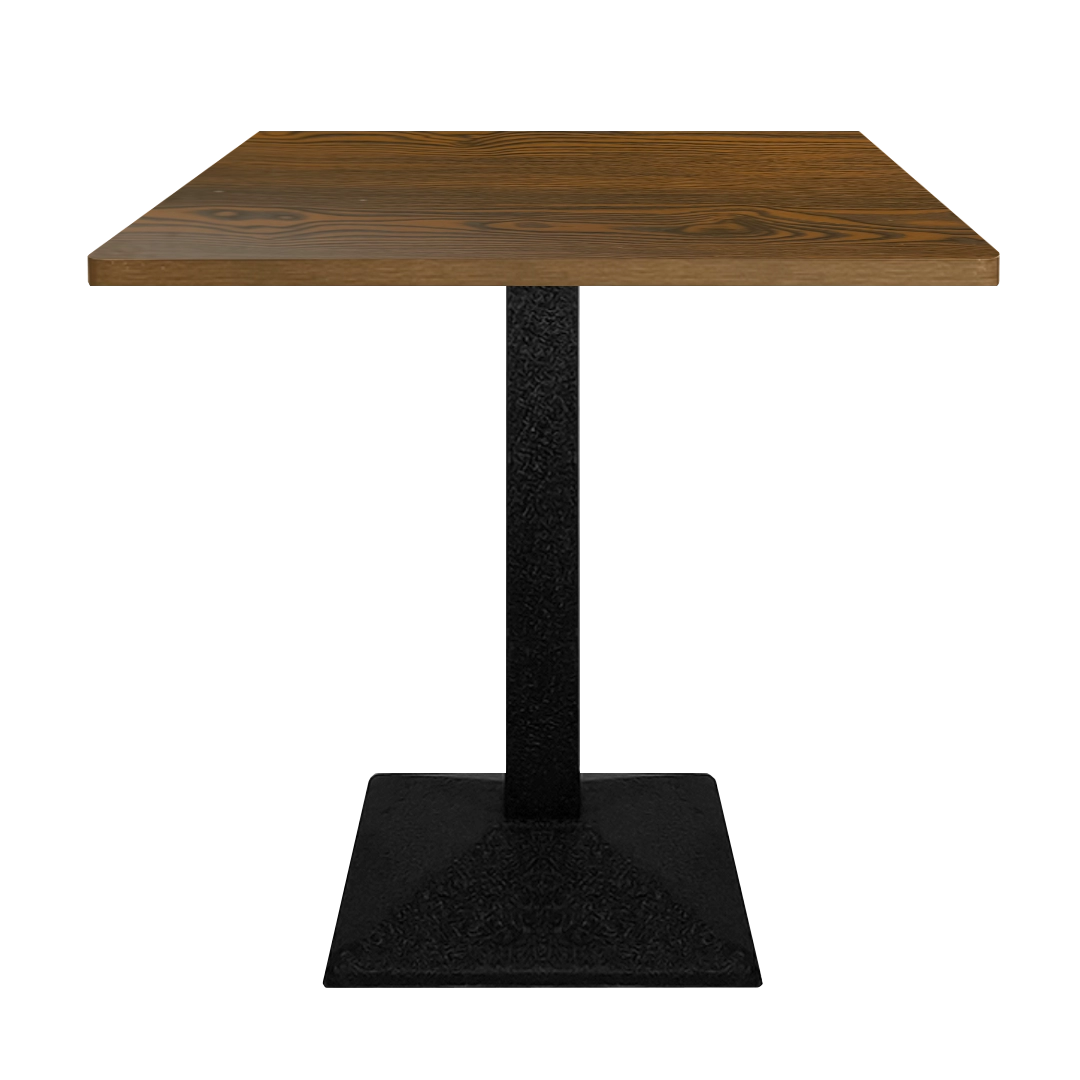 Masa Dining 2HOME Patrata, Maro, Picior negru, 60 cm