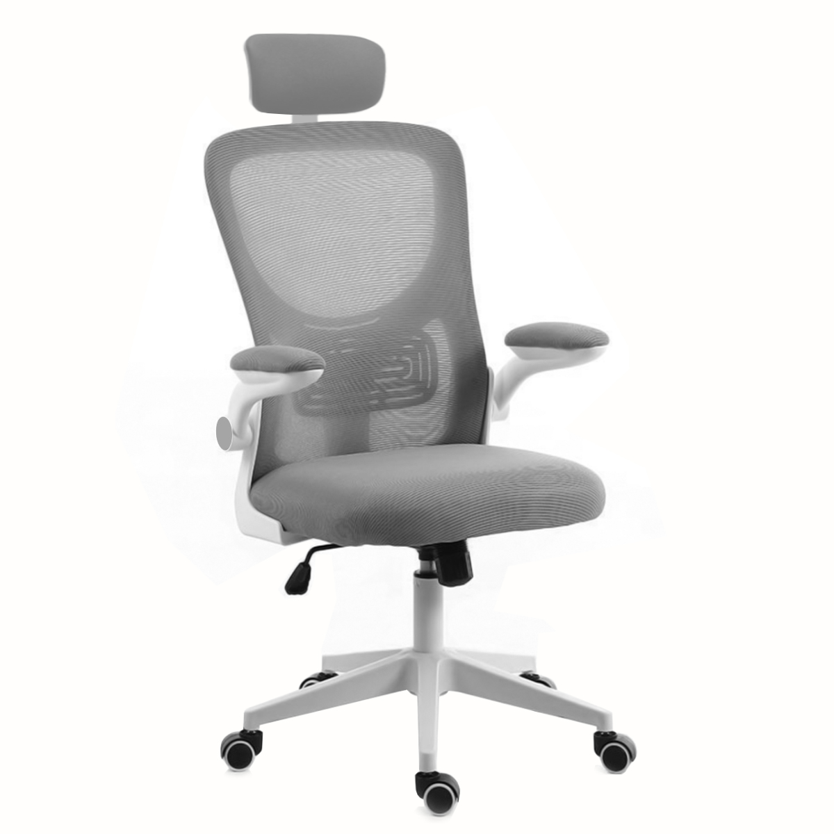 Scaun de birou 2HOME, Rely, Gri-alb