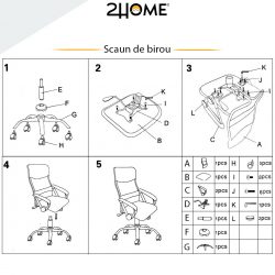 scaun birou asamblare
